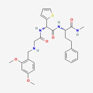 molecular formula C28H34N4O5S B12412874 (2S)-2-[[(2S)-2-[[2-[(2,4-dimethoxyphenyl)methylamino]acetyl]amino]-2-thiophen-2-ylacetyl]amino]-N-methyl-4-phenylbutanamide 