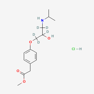 molecular formula C15H24ClNO4 B12412890 Metoprolol Acid Methyl Ester-d5 Hydrochloride 