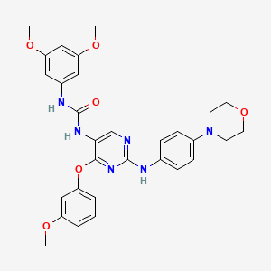 molecular formula C30H32N6O6 B12412924 1-(3,5-Dimethoxyphenyl)-3-[4-(3-methoxyphenoxy)-2-(4-morpholin-4-ylanilino)pyrimidin-5-yl]urea 