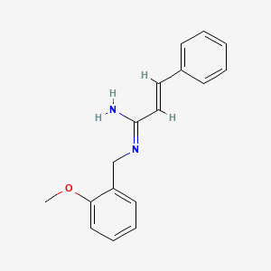 molecular formula C17H18N2O B1241298 N-(2-methoxybenzyl)cinnamamidine 