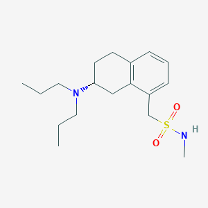 molecular formula C18H30N2O2S B1241301 1-[(7R)-7-(dipropylamino)-5,6,7,8-tetrahydronaphthalen-1-yl]-N-methylmethanesulfonamide 