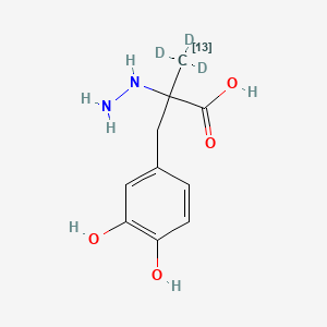 molecular formula C10H14N2O4 B12413056 (Rac)-Carbidopa-13C,d3 