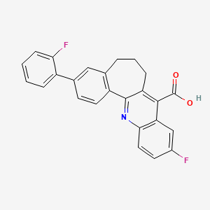 5H-Benzo[6,7]cyclohepta[1,2-b]quinoline-8-carboxylicacid, 10-fluoro-3-(2-fluorophenyl)-6,7-dihydro-