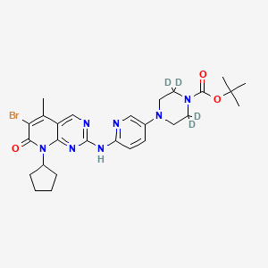 molecular formula C27H34BrN7O3 B12413117 6-Desacetyl-6-bromo-N-Boc Palbociclib-d4 