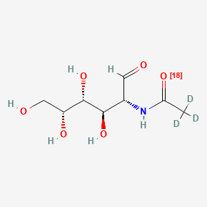 molecular formula C8H15NO6 B12413125 D-N-Acetylgalactosamine-d3,18O 