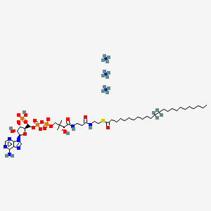 triazanium;[(2R,3S,4R,5R)-5-(6-aminopurin-9-yl)-4-hydroxy-2-[[[[(3R)-3-hydroxy-2,2-dimethyl-4-oxo-4-[[3-oxo-3-[2-(12,12,13,13-tetradeuteriotetracosanoylsulfanyl)ethylamino]propyl]amino]butoxy]-oxidophosphoryl]oxy-oxidophosphoryl]oxymethyl]oxolan-3-yl] hydrogen phosphate