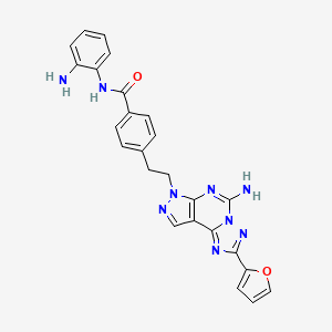 4-[2-[7-amino-4-(furan-2-yl)-3,5,6,8,10,11-hexazatricyclo[7.3.0.02,6]dodeca-1(9),2,4,7,11-pentaen-10-yl]ethyl]-N-(2-aminophenyl)benzamide