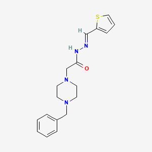 molecular formula C18H22N4OS B1241324 2-(4-benzyl-1-piperazinyl)-N'-[(E)-2-thienylmethylidene]acetohydrazide 