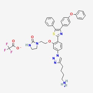 molecular formula C40H38F3N7O5S B12413247 Trypanothione synthetase-IN-1 