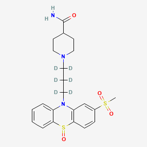 molecular formula C22H27N3O4S2 B12413257 Metopimazine sulfoxide-d6 