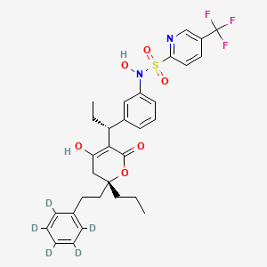 molecular formula C31H33F3N2O6S B12413260 N-Hydroxy Tipranavir-d5 