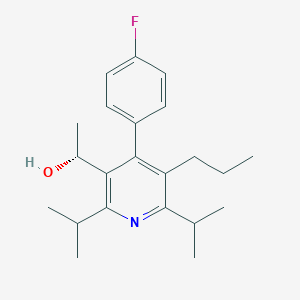 molecular formula C22H30FNO B1241332 (+)-(1R)-1-[4-(4-氟苯基)-2,6-二异丙基-5-丙基吡啶-3-基]乙醇 