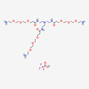 molecular formula C35H70F3N7O14 B12413365 Tri(Amino-PEG3-amide)-amine (TFA) 