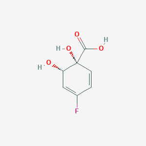 molecular formula C7H7FO4 B1241341 4-氟环己二烯-顺式，顺式-1,2-二醇-1-羧酸酯 