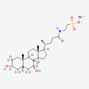 molecular formula C26H44NNaO6S B12413431 Taurochenodeoxycholic acid-d9 (sodium) 