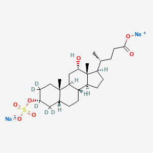 molecular formula C24H38Na2O7S B12413451 Deoxycholic acid-d5 3-O-sulfate (disodium) 