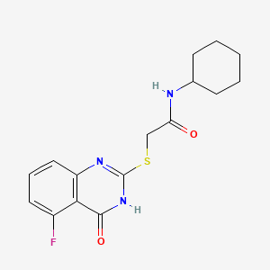 N-cyclohexyl-2-[(5-fluoro-4-oxo-3H-quinazolin-2-yl)sulfanyl]acetamide