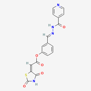 molecular formula C18H12N4O5S B12413462 Antimycobacterial agent-1 