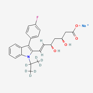 molecular formula C24H25FNNaO4 B12413472 (3R,5S)-Fluvastatin-d7 Sodium Salt 