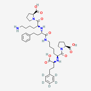 molecular formula C42H60N6O9 B12413484 (S)-Lisinopril Dimer-d5 