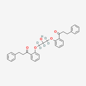 molecular formula C33H32O5 B12413499 Etafenone-desdiethylamino-ol dimer-d5 