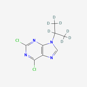 molecular formula C8H8Cl2N4 B12413502 2,6-Dichloro-9-isopropyl-9H-purine-d7 