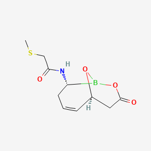 2-methylsulfanyl-N-[(2R,6S)-8-oxo-9,10-dioxa-1-borabicyclo[4.3.1]dec-4-en-2-yl]acetamide