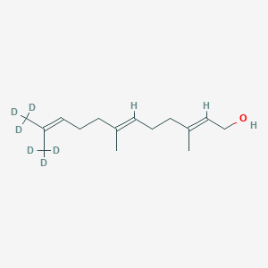 molecular formula C15H26O B12413514 (E,E)-Farnesol 11,11,11,12,12,12-d6 