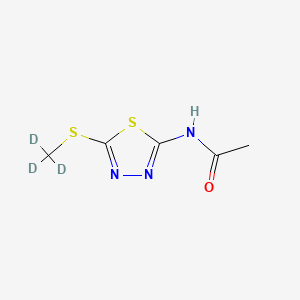 molecular formula C5H7N3OS2 B12413525 N-(5-Methylsulfanyl-1,3,4-thiadiazol-2-yl)acetamide-d3 