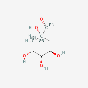 1-[(1R,3R,4S,5R)-1,3,4,5-tetrahydroxycyclohexyl](113C)ethanone