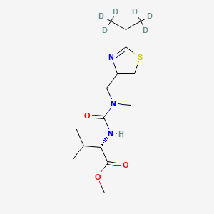 molecular formula C15H25N3O3S B12413529 Ritonavir metabolite-L-valine methyl ester-d6 