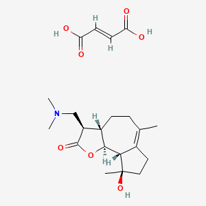 molecular formula C21H31NO7 B12413538 (3R,3aS,9R,9aS,9bS)-3-((Dimethylamino)methyl)-9-hydroxy-6,9-dimethyl-3,3a,4,5,7,8,9,9a-octahydroazuleno(4,5-b)furan-2(9bh)-one fumarate CAS No. 1582289-91-5