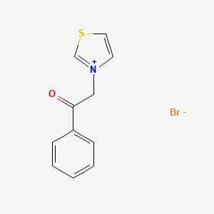 molecular formula C11H10BrNOS B1241354 N-Phenacylthiazolium bromide CAS No. 5304-34-7