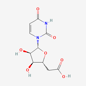 molecular formula C10H12N2O7 B1241357 2-[(2R,3S,4R,5R)-5-(2,4-dioxopyrimidin-1-yl)-3,4-dihydroxyoxolan-2-yl]acetic acid 