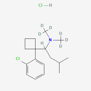 molecular formula C17H27Cl2N B12413572 4-Deschloro-2-chloro Sibutramine-d6 Hydrochloride 