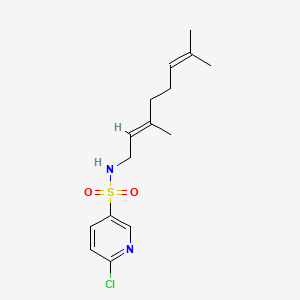 molecular formula C15H21ClN2O2S B12413580 (e)-6-chloro-N-(3,7-dimethylocta-2,6-dien-1-yl)pyridine-3-sulfonamide 