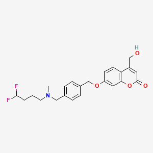 molecular formula C23H25F2NO4 B12413588 Dual AChE-MAO B-IN-1 