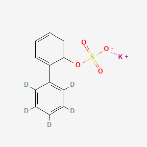 molecular formula C12H9KO4S B12413594 2-Biphenylyl sulfate-d5 (potassium) 