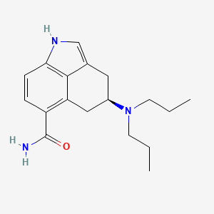 molecular formula C18H25N3O B1241360 (4S)-4-(dipropylamino)-1,3,4,5-tetrahydrobenzo[cd]indole-6-carboxamide 