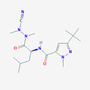 molecular formula C18H30N6O2 B12413606 LmCPB-IN-1 