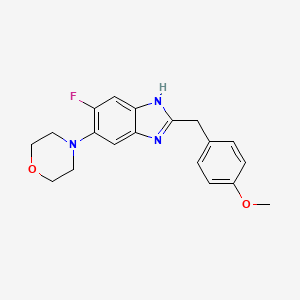 molecular formula C19H20FN3O2 B12413618 4-[6-fluoro-2-[(4-methoxyphenyl)methyl]-1H-benzimidazol-5-yl]morpholine 