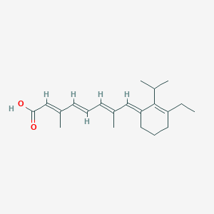 molecular formula C21H30O2 B1241365 (2E,4E,6Z)-3,7-Dimethyl-8-[(1E)-2-isopropyl-3-ethyl-2-cyclohexenylidene]-2,4,6-octatrienoic acid 