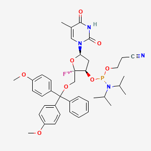 molecular formula C40H48FN4O8P B12413655 DMTr-4'-F-5-Me-U-CED phosphoramidite 