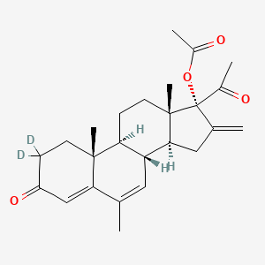 molecular formula C25H32O4 B12413661 Melengestrol acetate-d2 