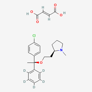 molecular formula C25H30ClNO5 B12413663 Clemastine-d5 Fumarate 