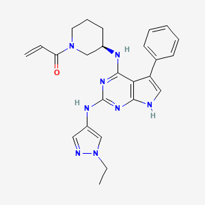 molecular formula C25H28N8O B12413671 Jak3/btk-IN-1 