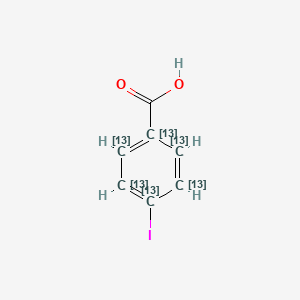 molecular formula C7H5IO2 B12413673 4-iodo(1,2,3,4,5,6-13C6)cyclohexa-1,3,5-triene-1-carboxylic acid 