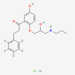 molecular formula C21H28ClNO4 B12413679 5-Hydroxy Propafenone Hydrochloride-d5 