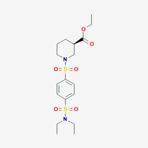 ethyl (3R)-1-[4-(diethylsulfamoyl)phenyl]sulfonylpiperidine-3-carboxylate