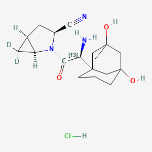 5-Hydroxy Saxagliptin-13C,d2 (hydrochloride)